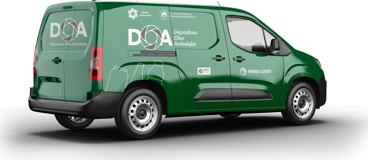 Doblo ambalaj toplama aracı, arka görünüm