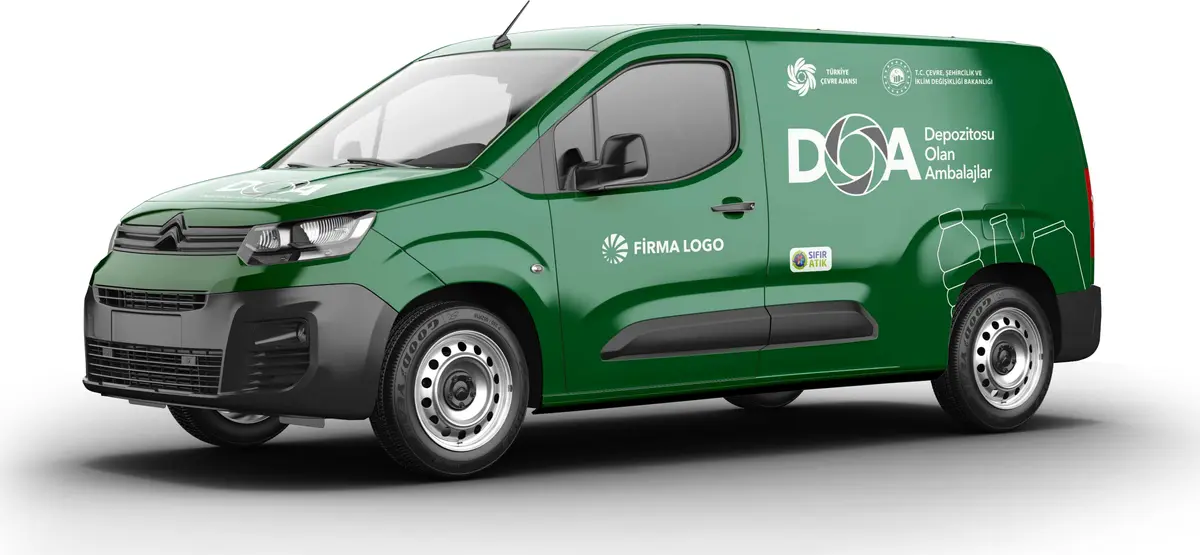 Doblo ambalaj toplama aracı, ön görünüm