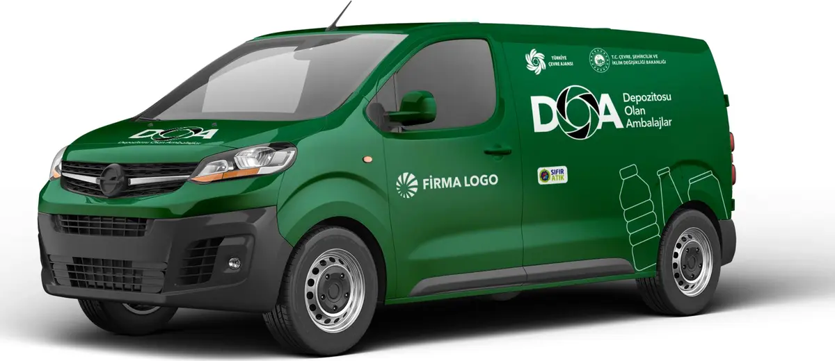 Transporter ambalaj toplama aracı, ön görünüm